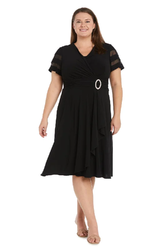 Women's Square-Neck DressesR&M Richards 9129W Short Cocktail Plus Size Dress