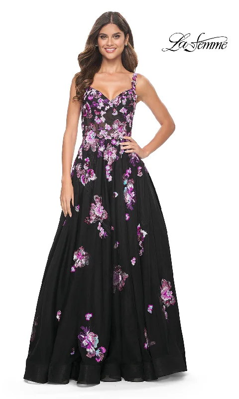 Women's High Collar DressesLa Femme 32030