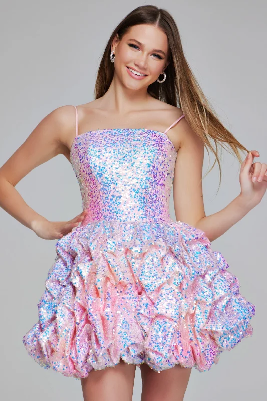 Women's Sleeveless DressesJovani K38108 Homecoming Short Sequin Ruffled Girls Dresses
