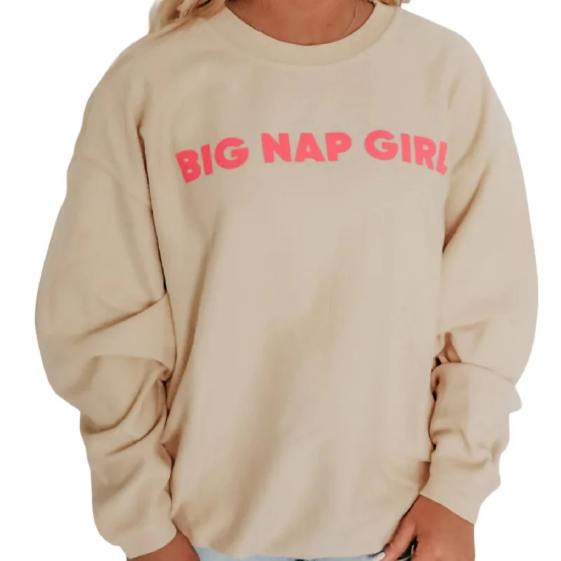 Women's Blouse with U-Shaped NeckBig Nap Girl Neon Corded Sweatshirt In Yellow