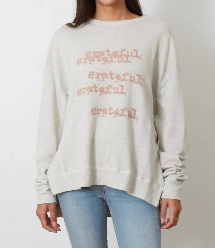 Women's Blouse with HoodDawn Sweatshirt In Grateful Stack