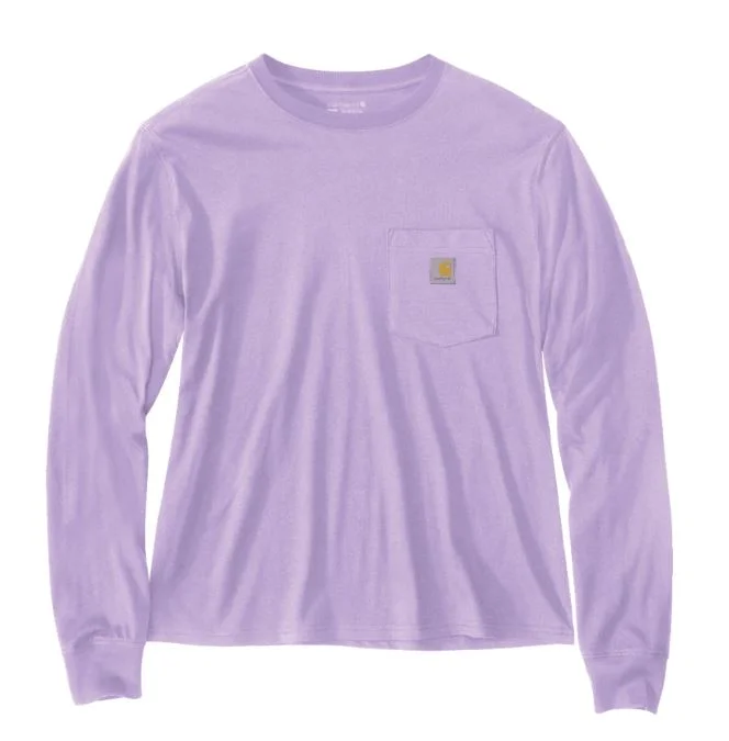 Women's Blouse with Lapel CollarWomen's Loose Fit Lightweight Long-Sleeve Crewneck Pocket T-Shirt