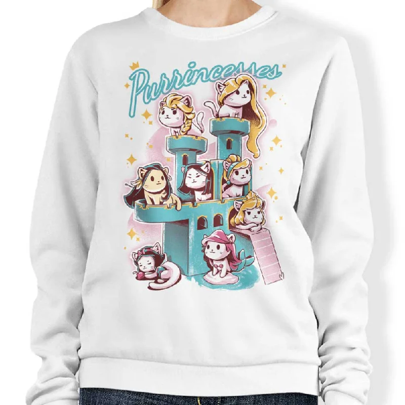 Women's Blouse with Collarless DesignPurrincesses - Sweatshirt