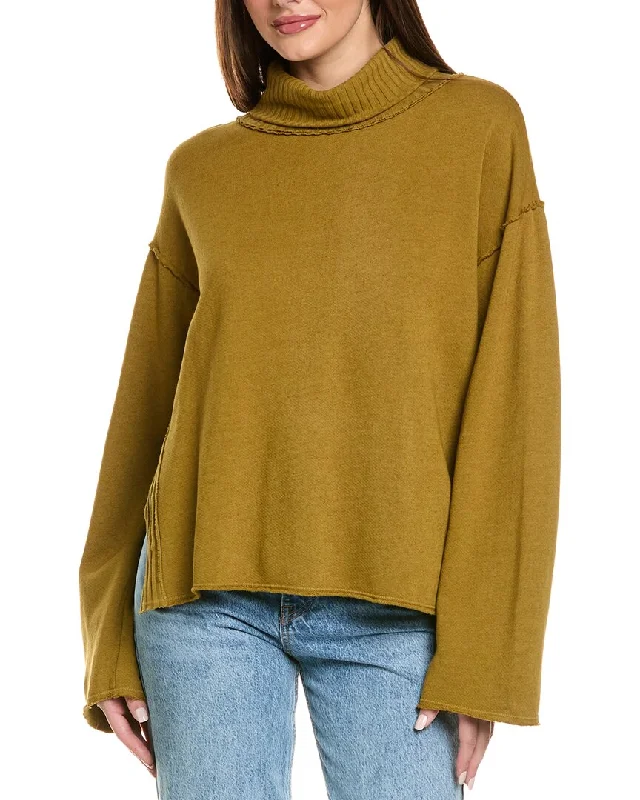 Women's Blouse with Boat CollarProject Social T Nicola Funnel Neck Sweatshirt