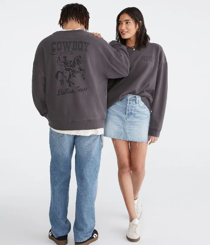 Women's Blouse with High CollarAeropostale Texas Cowboy Essentials Crew Sweatshirt