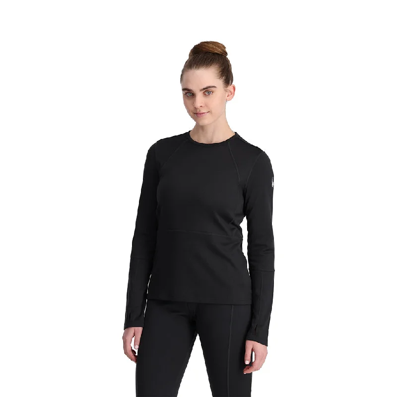Women's Blouse with Boat CollarWomens Stretch Charger Crew - Black