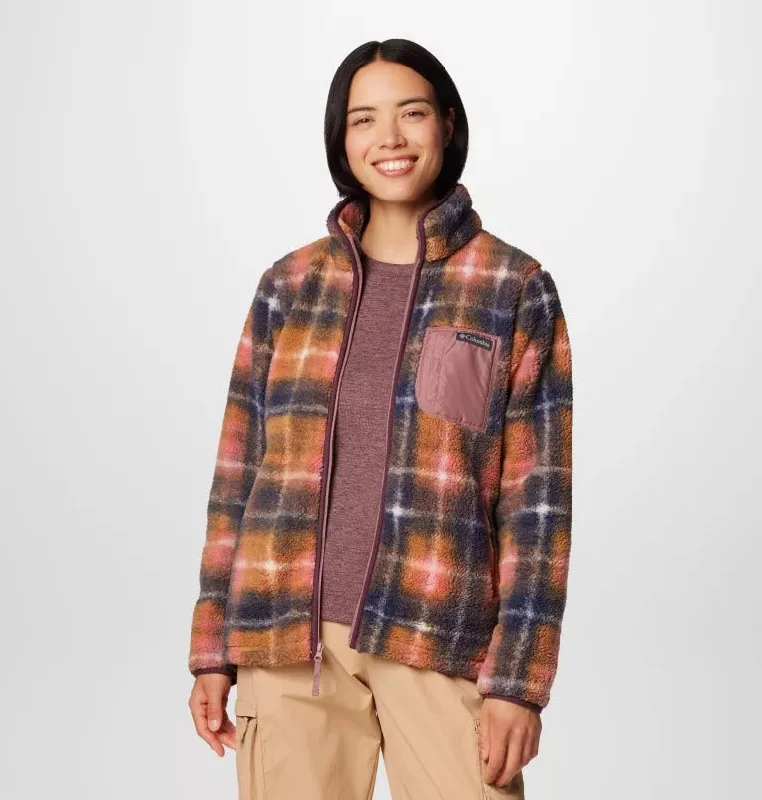 Women's Blouse with Narrow CollarWomen's West Bend Print Full Zip Fleece Jacket
