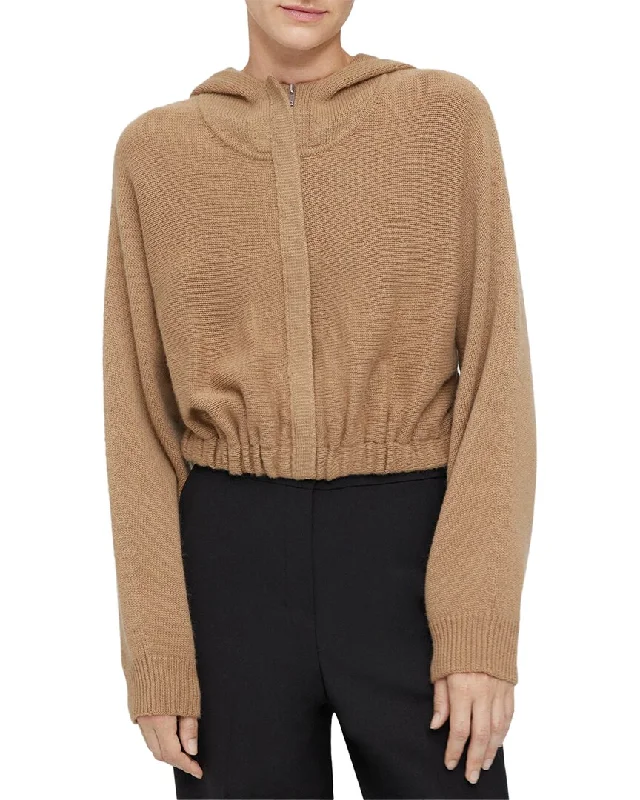 Women's Blouse with Wide CollarTheory Cashmere Cropped Hoodie