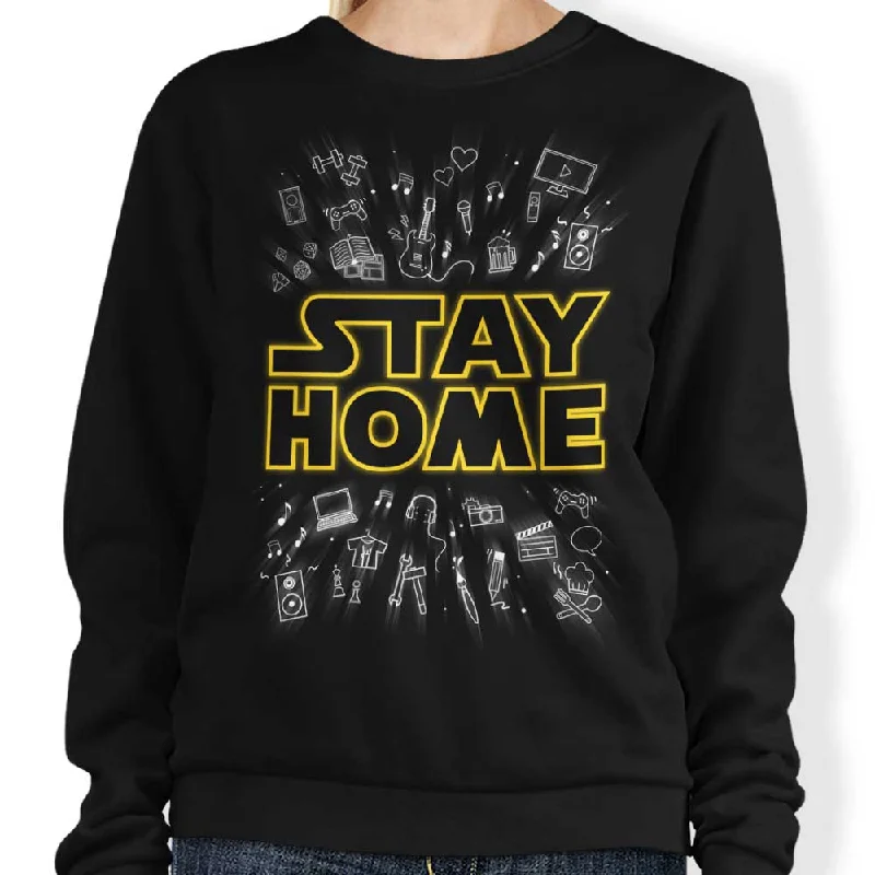 Women's Blouse with Peter Pan CollarStay Home - Sweatshirt