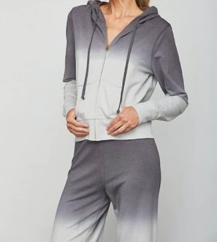 Women's Blouse with Notched CollarPerry Hoodie In Grey