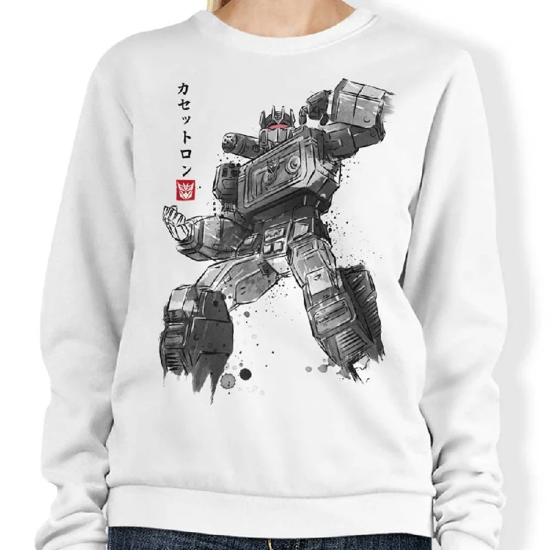 Women's Blouse with Narrow CollarCassette Sumi-e - Sweatshirt