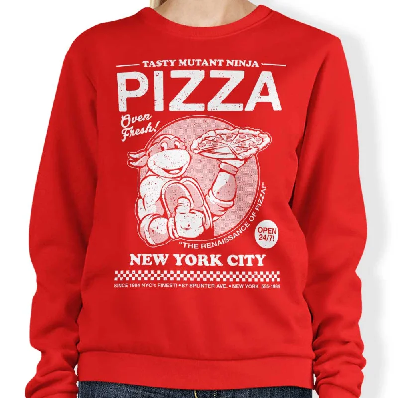 Women's Blouse with U-Shaped CollarTasty Mutant Ninja Pizza - Sweatshirt