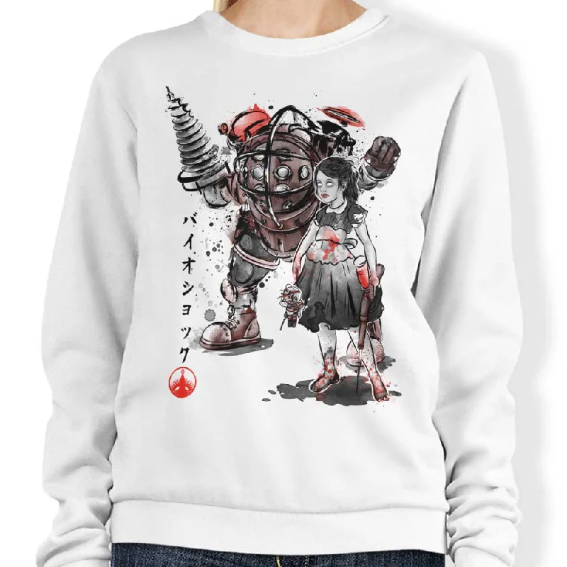Women's Blouse with Shawl CollarLittle Sister Sumi-e - Sweatshirt