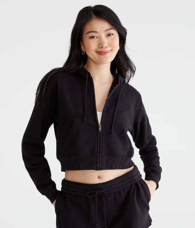 Women's Blouse with Cap SleevesAeropostale Cropped Full-Zip Hoodie