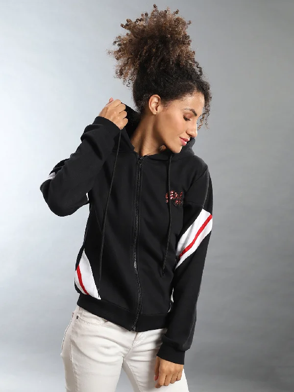 Women's Blouse with Boat CollarCampus Sutra Women Self Design Stylish Casual Sweatshirts