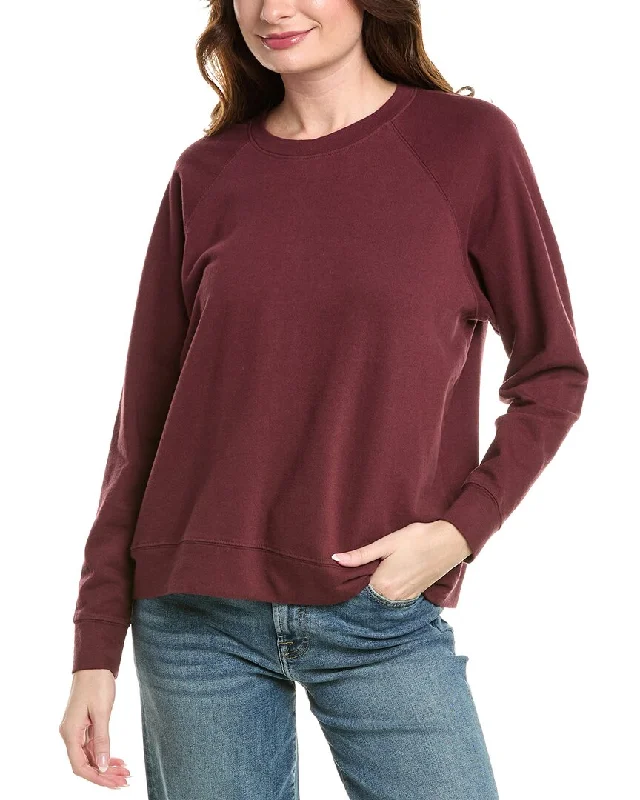 Women's Blouse with PleatsJames Perse French Terry Relaxed Sweatshirt