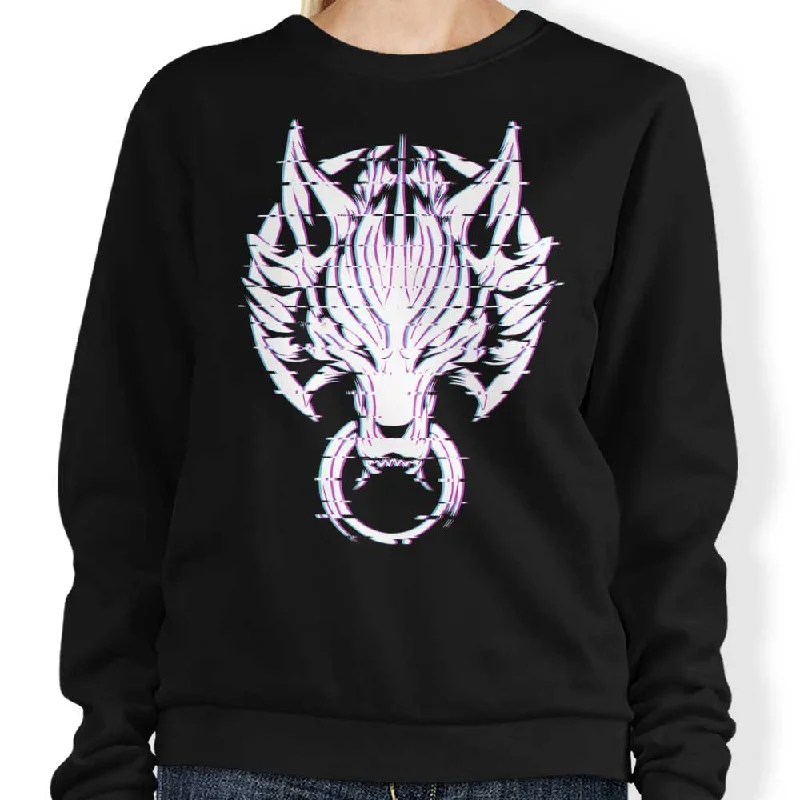 Women's Blouse with Boat CollarGlitch Fantasy - Sweatshirt