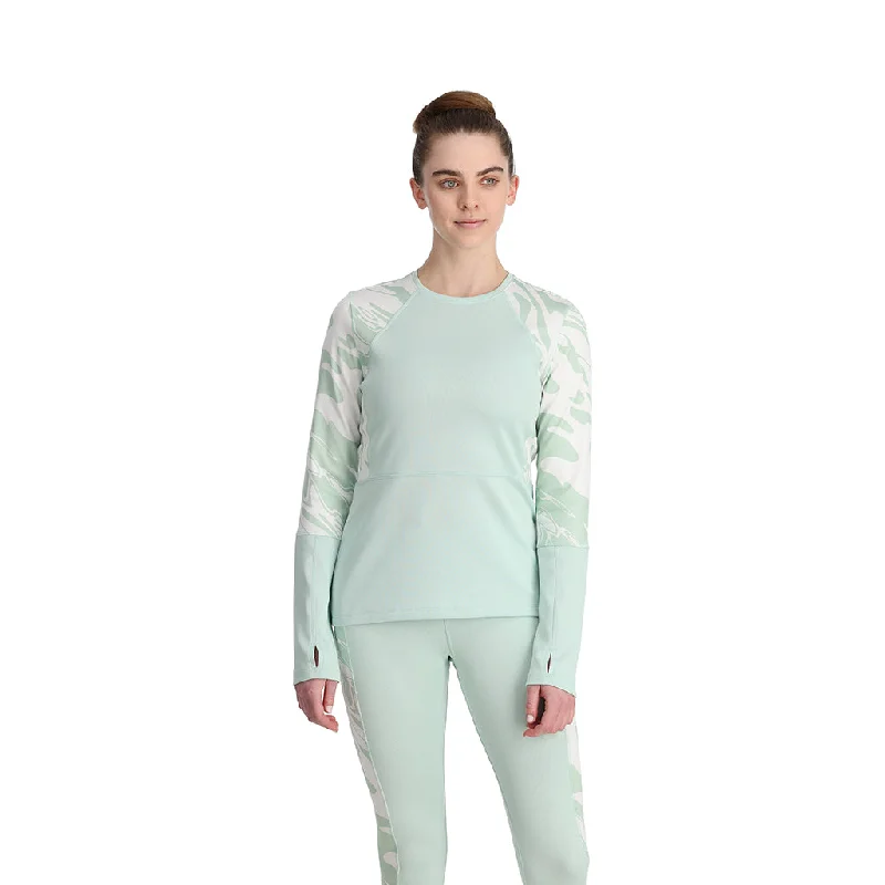 Women's Blouse with Low CollarWomens Stretch Charger Crew - Wintergreen