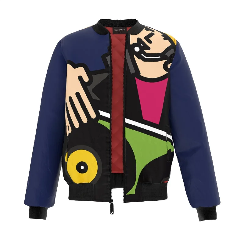 Women's Button-Up CoatsNo stop DJ Bomber Jacket