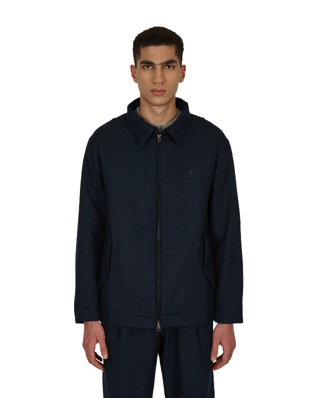 Women's Anorak CoatsWool Blend Short Jacket Blue