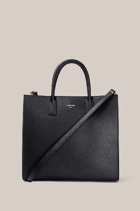 Annie Black Structured Work Tote