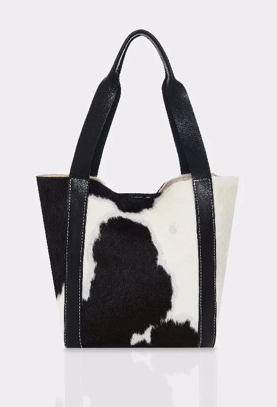 Black Cowhide Leather Mini Bucket Bag ‘Ushuaia’