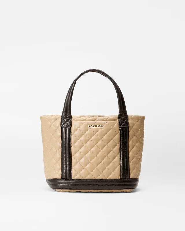 Black and Camel Small Empire Tote