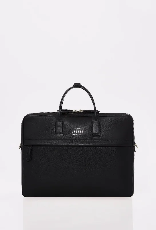 Black Leather Briefcase 'Salerno'