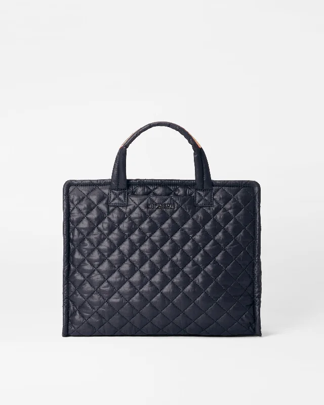 Black Medium Metro Box Tote