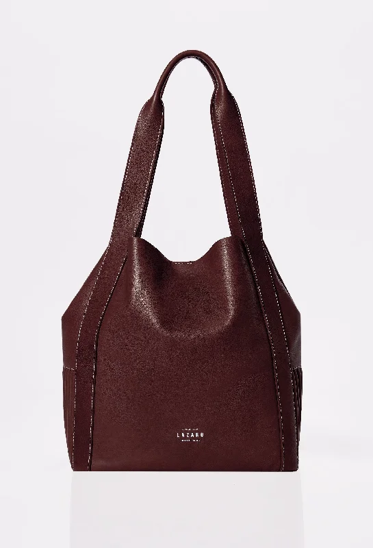 Coffee Leather Bucket Bag 'Ushuaia'