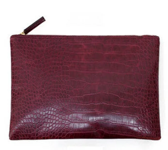 wine red clutch / China / 30cm