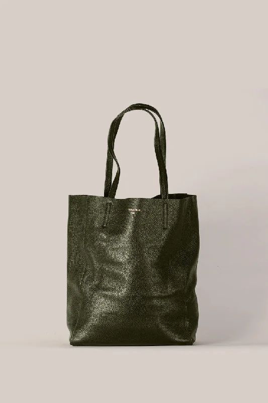 Jillian Khaki Leather Tote