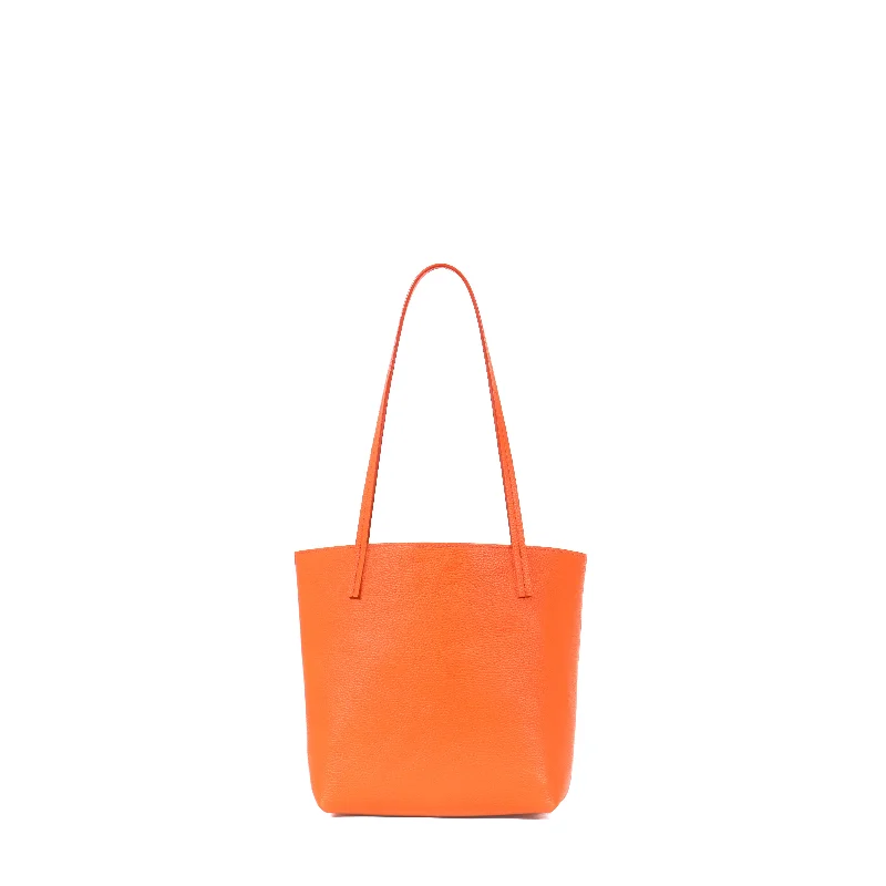 MINI ESSENTIAL TOTE BRIGHT ORANGE ITALIAN PEBBLE