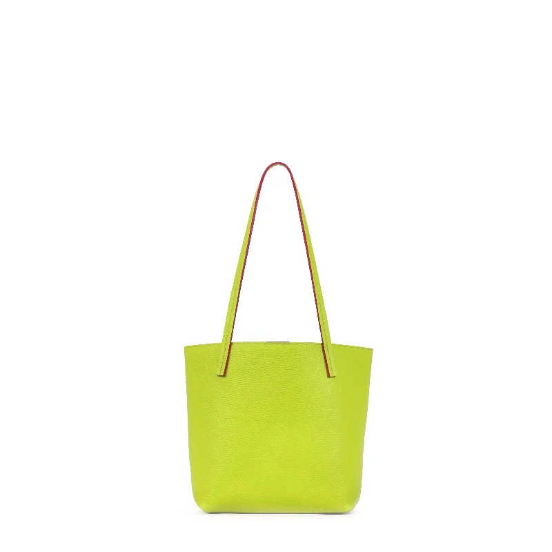 MINI ESSENTIAL TOTE CHARTREUSE ITALIAN PEBBLE