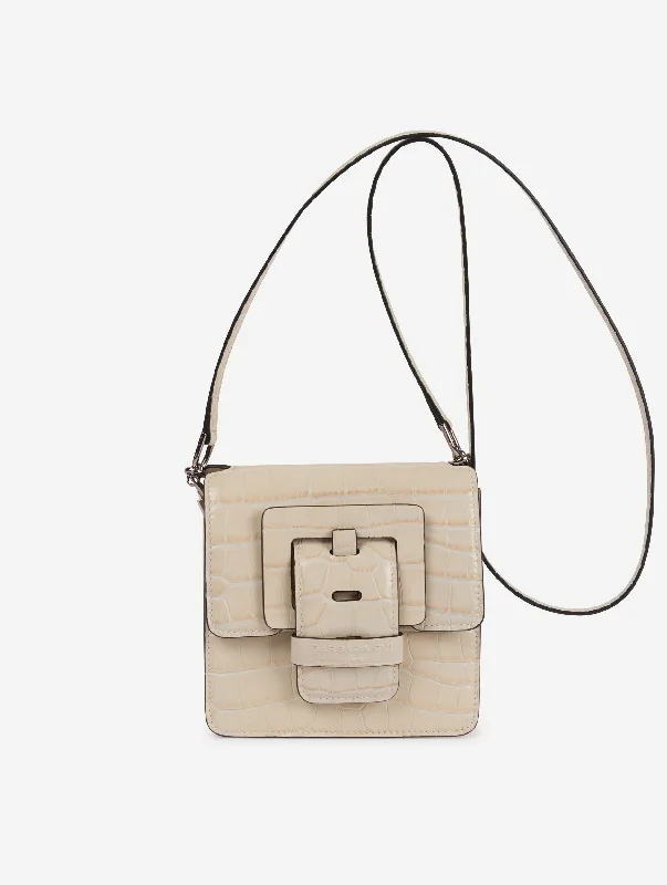 Petit sac Love Me en cuir gaufré ivoire