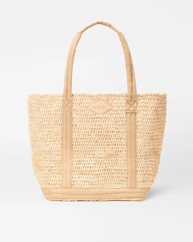 Raffia/Camel Medium Raffia Tote