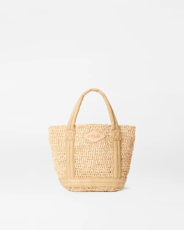 Raffia/Camel Mini Raffia Tote