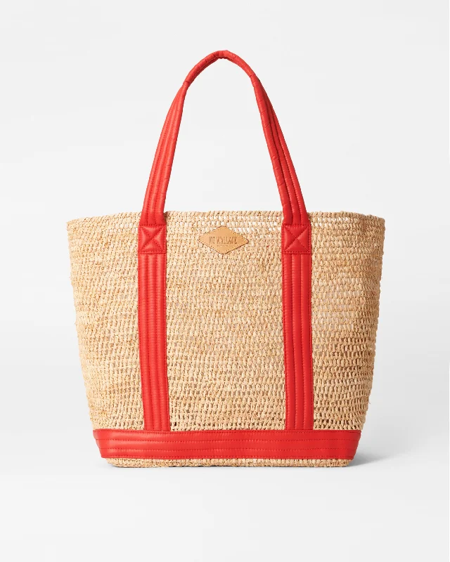 Raffia With Cherry Large Raffia Tote