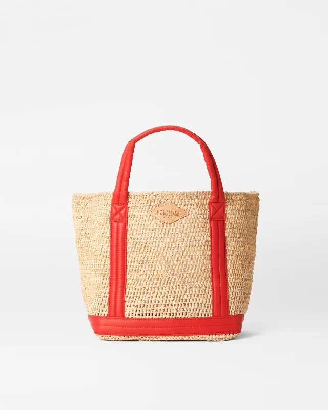 Raffia With Cherry Small Raffia Tote