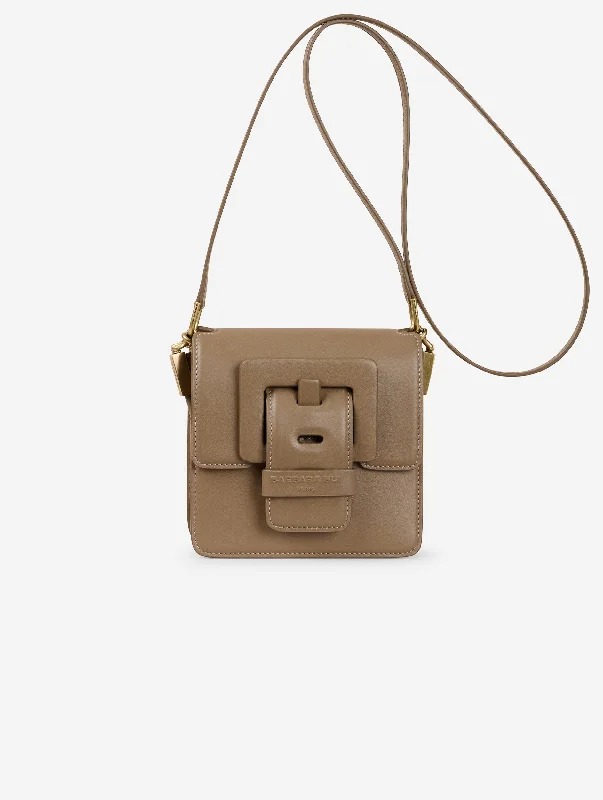 Sac Love Me en cuir mastic