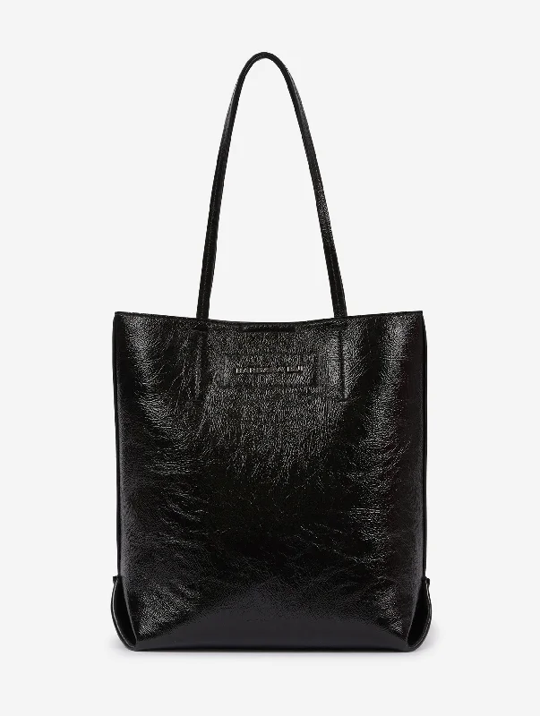 Sac Tabou en cuir verni noir