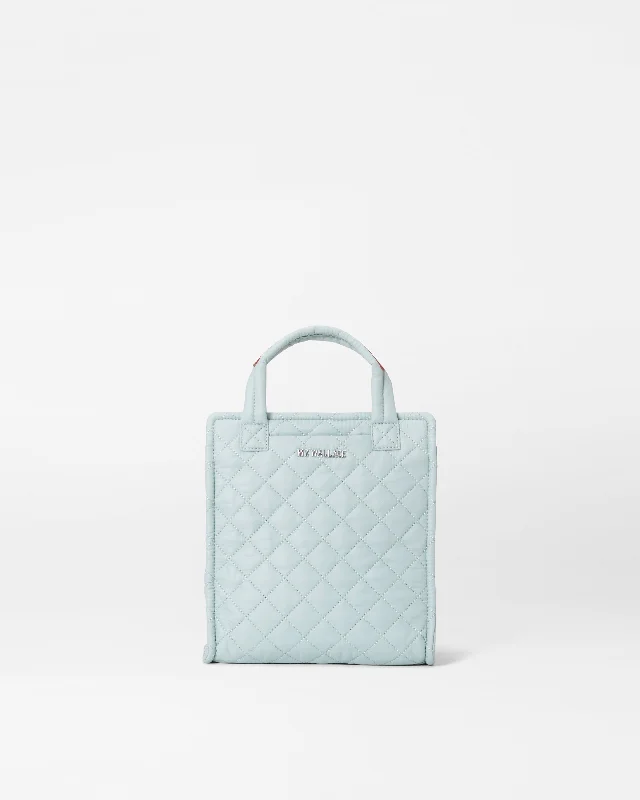 Silver Blue Mini Box Tote