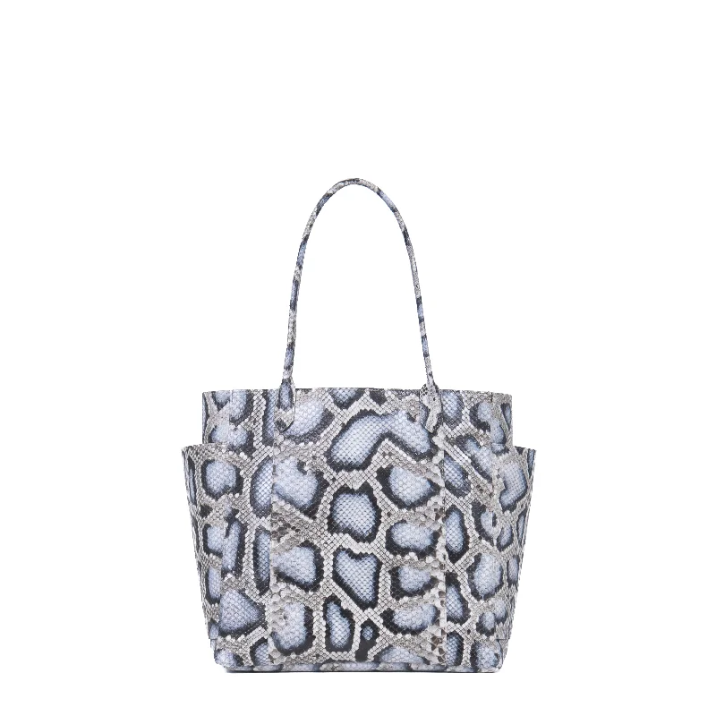 SLOUCHY POCKET TOTE LAKE EFFECT PYTHON