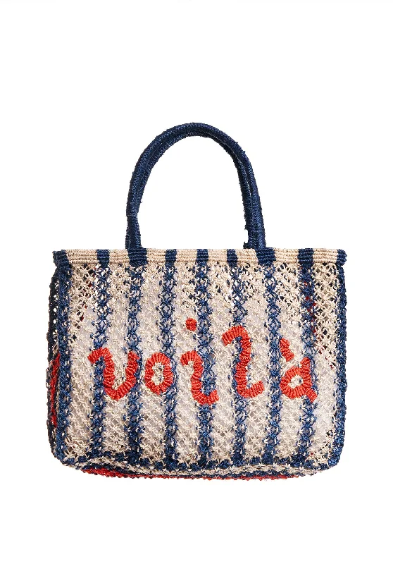 Beach Bag Voila S Voila Stripes S Nat-Indigo